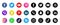 Colorful & black & white shading Social media icons set of facebook twitter instagram pinterest whatsapp