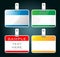 Colorful blank badges