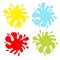 Colorful blot splash set. Inkblot. Flat design.