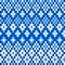 Colorful blue pixelated geometric diamond shape seamless pattern, vector