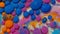 Colorful blue purple bubbles surface wallpaper themes background, multicolor space universe concept