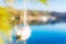 Colorful blured yacht background blue sea summer