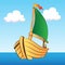 Colorful Boat Illustration - Vector Illustration