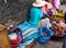 Colorful bolivian bazaar in La Paz, Bolivia