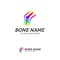 Colorful Bone logo design vector, Knee logo designs template, Creative design concept, logotype element for template