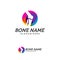 Colorful Bone logo design vector, Knee logo designs template, Creative design concept, logotype element for template