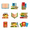 Colorful book vector illustration learn literature study opened and closed education knowledge document textbook