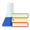 Colorful Books and Phial Flat Icon on White