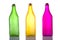 Colorful Bottles on White