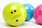 Colorful bowling balls