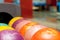 Colorful bowling balls