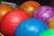 Colorful bowling balls