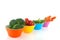 Colorful bowls with vegetables