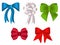 Colorful bows and rosette