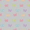 Colorful bows. Vector seamless pattern