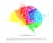 Colorful brain image concept in vector illustration