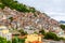 Colorful Brazilian favelas slums on the hill, Rio De Janeiro, Brazil