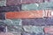 Colorful bricks wall pattern background.