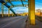 Colorful bridge on Howard Street in Baltimore, Maryland.