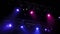 Colorful bright concert lighting equipment for stage at nightclub