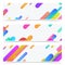 Colorful bright gradient geometrical lines cards collection