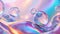 colorful bright holo glass bubbles and waves background and wallpaper