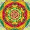 Colorful bright illustrated tile floral mandala