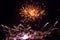 A colorful brightly shining firework