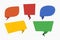 colorful bubble chat icon set