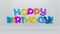 Colorful Bubble HAPPY BIRTHDAY! Looping Banner Over White Background