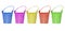 Colorful buckets