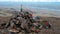 Colorful Buddhist Prayer Flags on Top of Mountain