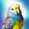 Colorful Budgerigar: A Stunning Portrait Of A Solarized Pet Bird