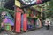 Colorful building on Seminyak Beach Bali Indonesia