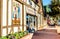 Colorful buildings with artwork in Solvang, California