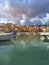 Colorful Buildings and boats in the small village at Port-Cassis,France