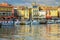 Colorful Buildings and boats in the small village at Port-Cassis,France