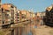 The colorful buildings of Girona in Catalunya, Spain, add a vibrant and playful element to the city\\\'s historic charm