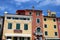 Colorful buildings, harbor area, Rovinj, Croatia