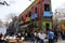 Colorful buildings at La Boca, Caminito, in Buenos Aires, which is a popular tourist attraction