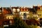 Colorful buildings of Prague in early morning light