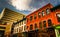 Colorful buildings and shops in Harrisburg, Pennsylvania.