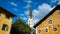 Colorful buildings in the village of Zuoz Graubunden, Switzerland