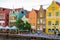 Colorful Buildings in Willemstad downtown, Curacao, Netherlands Antilles,  a small Caribbean island - travel destination for