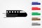 Colorful bullet train running fast icons on white background vector to mean fast delivery system