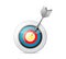 Colorful bulls eye target and dart. illustration