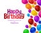 Colorful Bunch of Happy Birthday Balloons Background for Party