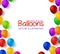 Colorful Bunch of Happy Birthday Balloons Vector Background