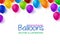 Colorful Bunch of Happy Birthday Balloons Vector Background