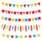 Colorful bunting flags and garlands vector